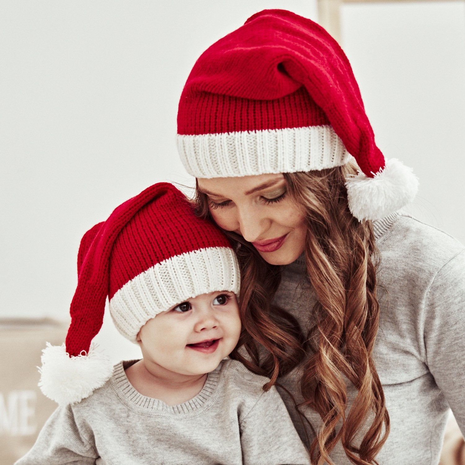 Parent-Child Woolen Christmas Hat