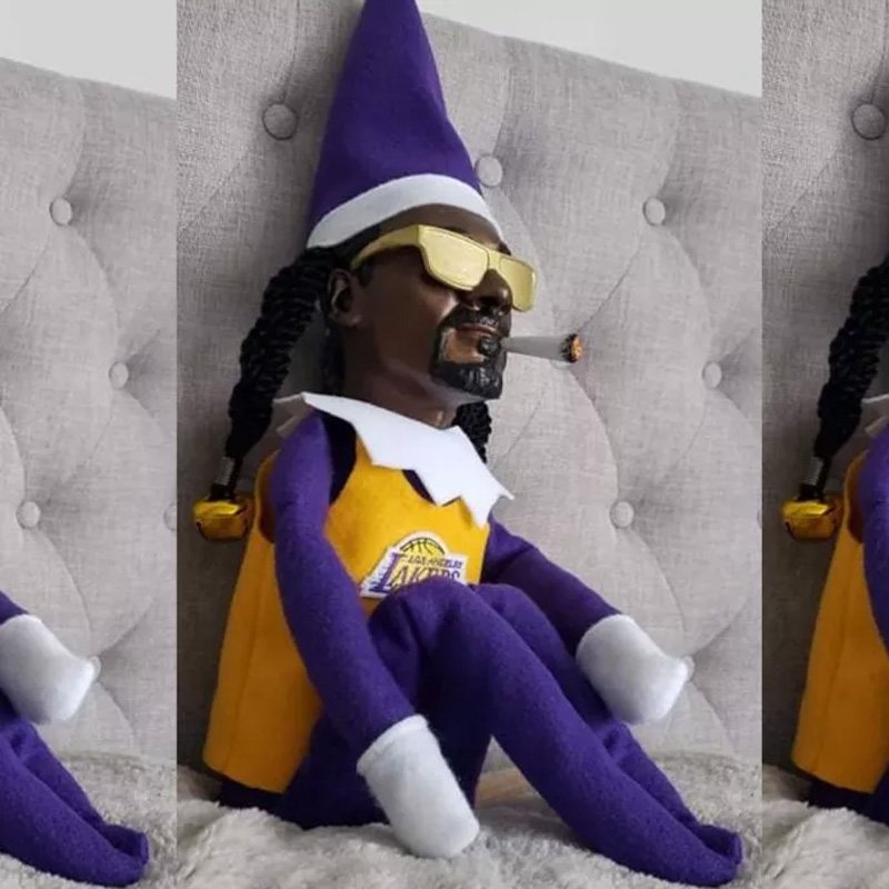 Purple Christmas Elf Doll, Purple Snoop on a Stoop  Doll, Not Only Cute Doll, But Also Great Christmas Decoration for your house.
