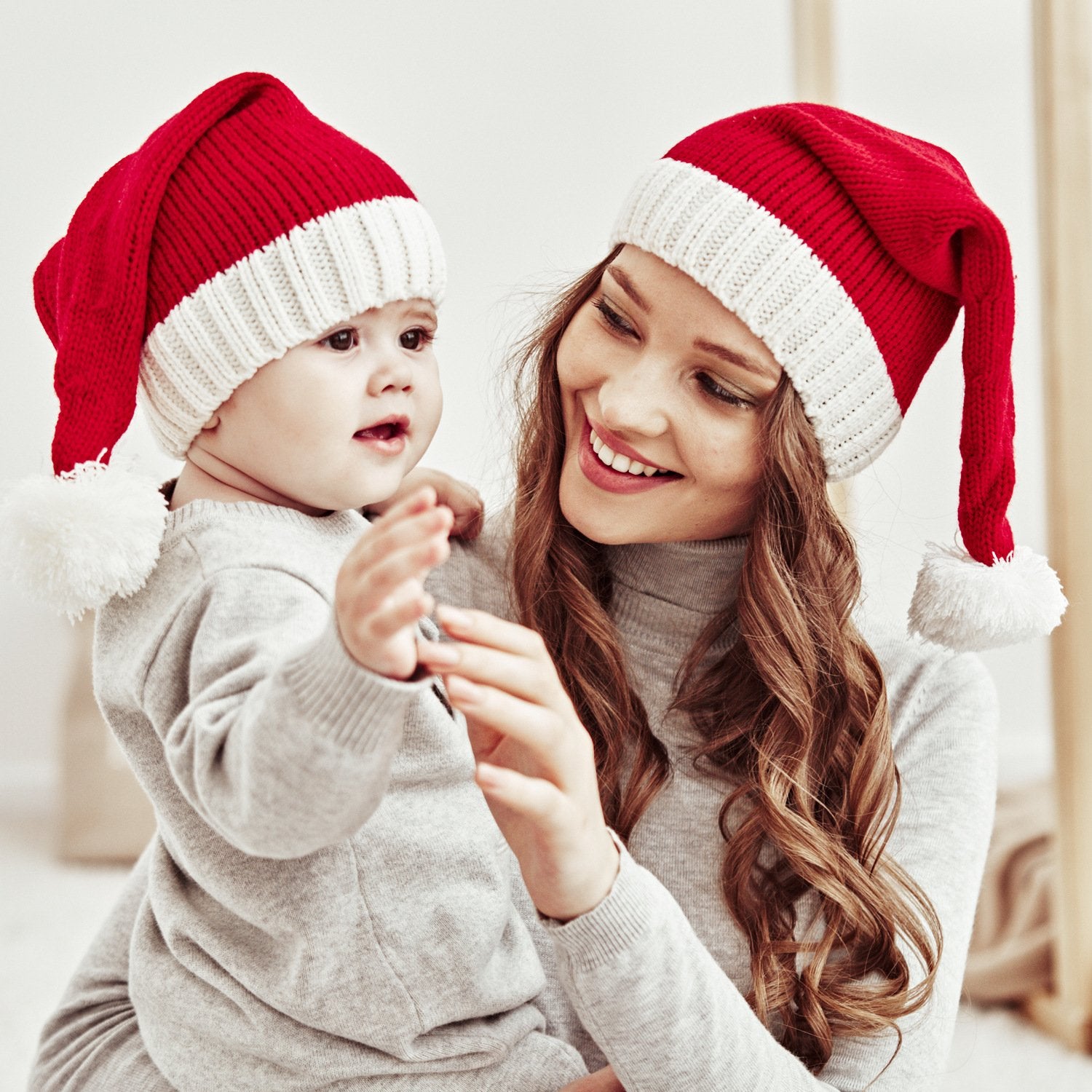 Parent-Child Woolen Christmas Hat