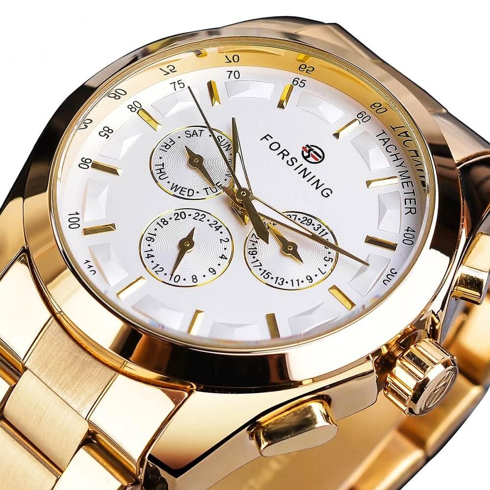 Day-Date Automatic Mechanical Watches For Men White Gold