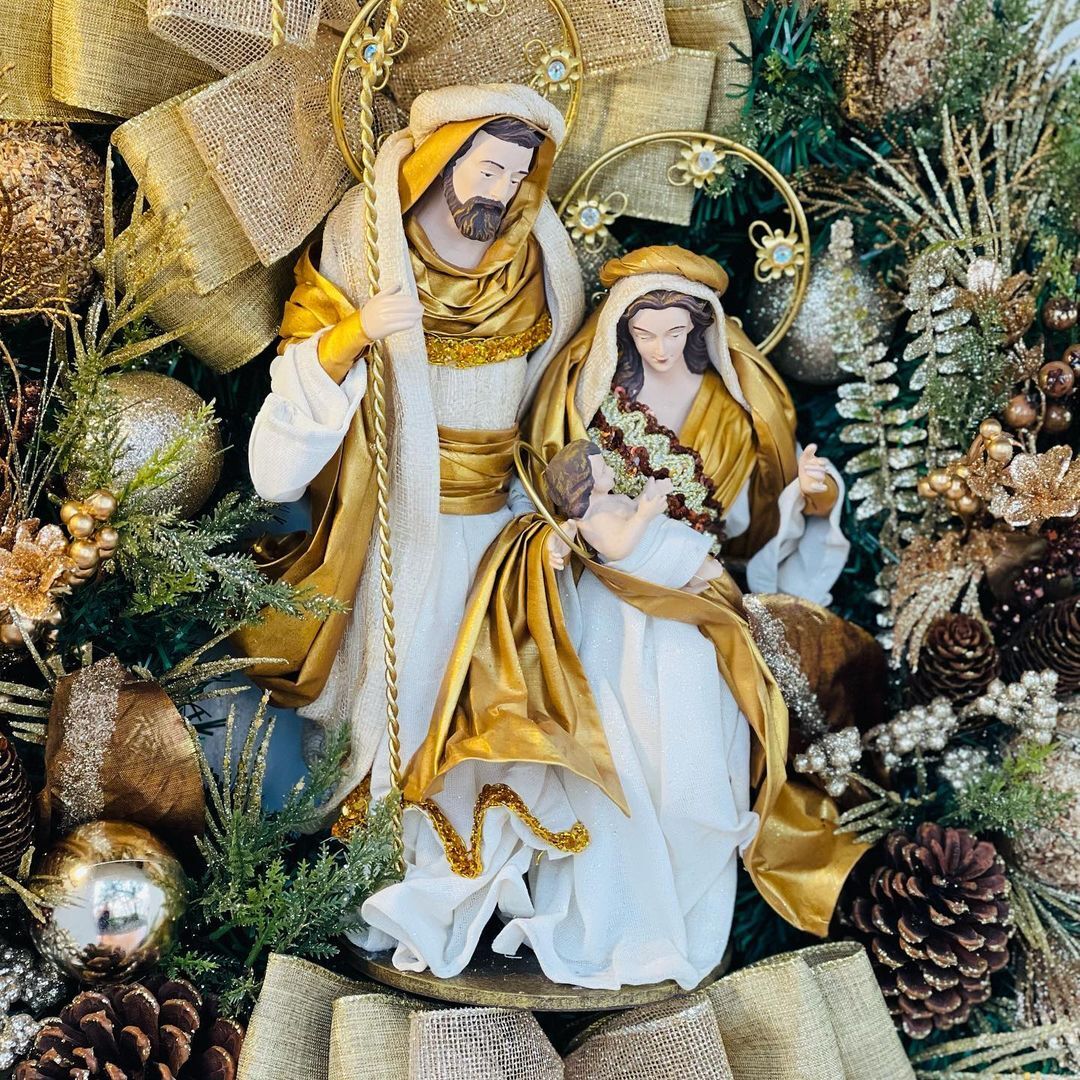 Christmas Jesus Nativity Decor Wreath
